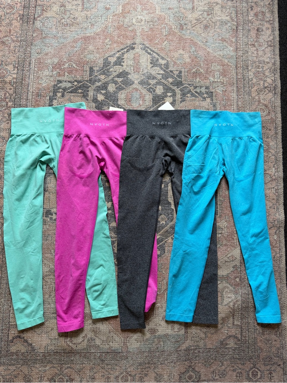 NVGTN High-Rise Performance Leggings in Teal, Magenta, Black, Aqua ✨BUNDLE✨